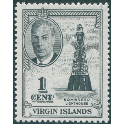 British Virgin Islands 1952 1c. black SG136 unused