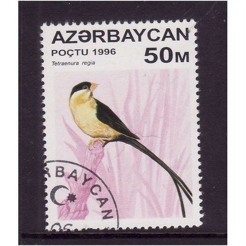 AZERBAIJAN 1996 SG325 50M SHAFT TAILED WHYDAH FINE USED#1