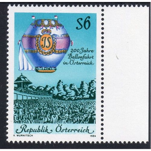 1984 Sg2029 AUSTRIA 6s BALLOON FLIGHT UNMOUNTED MINT (BDo29)