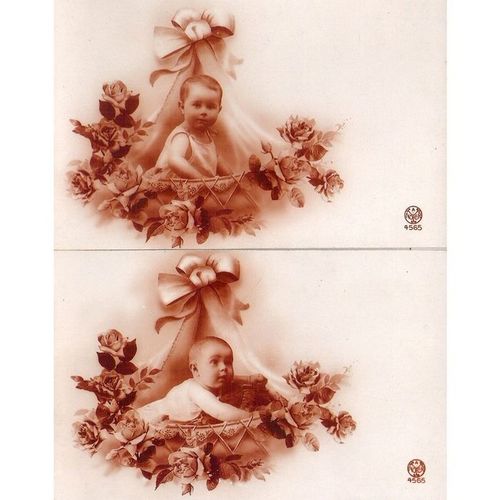 2 CARTES POSTALES - Bébé - ref 18A