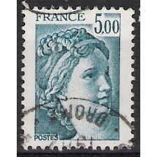 Mi 2240: 5 Fr. greenish blue Definitive Stamp: Sabine.