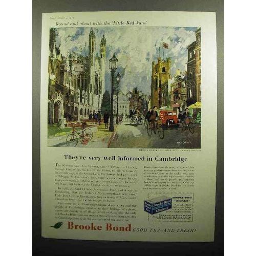 1959 Brooke Bond Tea Ad - Well Informed in Cambridge