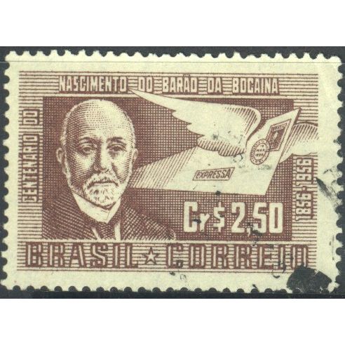 Brazil 1956 - SG947 - 2cr.50 brown - Baron da Bocaina & Express Letter - used