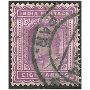 India 1903 SG133 8c Purple Fine Used ... ..