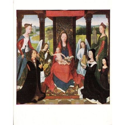 Memlinc Triptych Virgin & The Child Rare Art National Gallery Painting Postcard