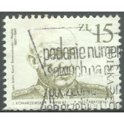 Poland 1987 - 15z dark olive - General Karol Swierczewski​ - used
