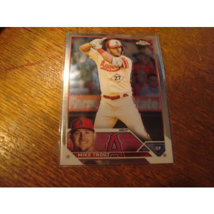 2023 Topps Chrome, 2-Cards, Pink/Silver, MIKE TROUT, Angels