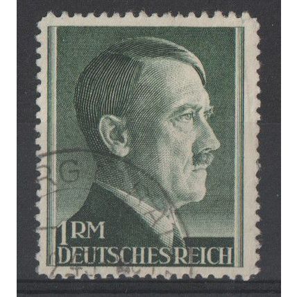 GERMANY 1942 - Adolf Hitler - 1Dm green SG799a - People - WWII - Used