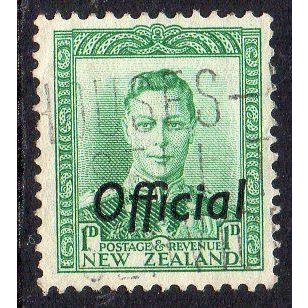 New Zealand 1941 Definitive 1d Green Overprinted Official Used