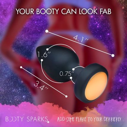 7X Light Up Rechargeable Anal Plug Medium Butt Ass Play Remote Control Vibrator