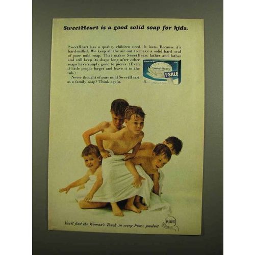 1965 Sweetheart Soap Ad - Good Solid Soap for Kids