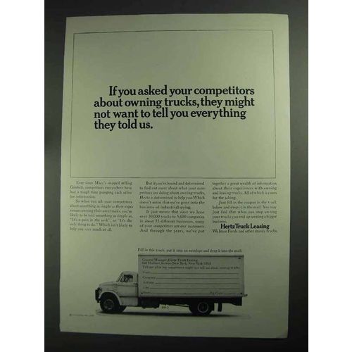 1968 Hertz Truck Leasing Ad - Asked Competitors