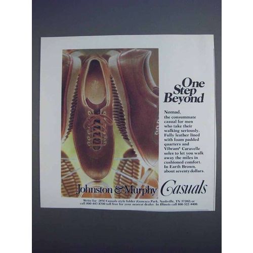 1980 Johnston & Murphy Nomad Shoe Ad - Step Beyond