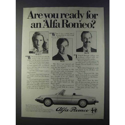 1980 Alfa Romeo Spider Veloce Ad - Are You Ready