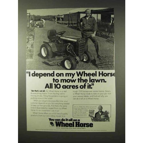 1979 Wheel Horse Lawn Tractor Ad - Mow 10 Acres