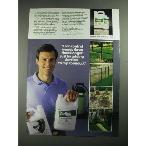 1987 Elanco Surflan Ad - I Can Control Weeds Three Times Longer