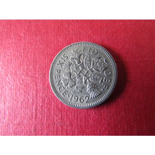1962 QUEEN ELIZABETH II SIXPENCE FREE POST. (ed) o P