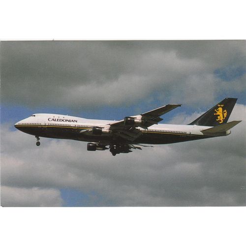 Caledonian Boeing B747 Civil Aircraft Postcard (A20278)