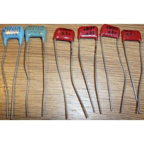 Capacitor 680pF +/- 5% 350V Lemco MPR # Dipped Radial Silver Mica 1 off