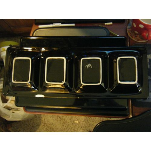 Ceramic Joker, King, Queen & Jack Divided Relish or Serving Dish