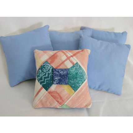 5 Mini Bow Tie Pillow Ornies Bowl Fillers Tucks Quilt Piece work