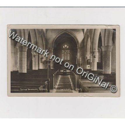 RP Interior Church Little Downham nr Ely Cambridgeshire c1925