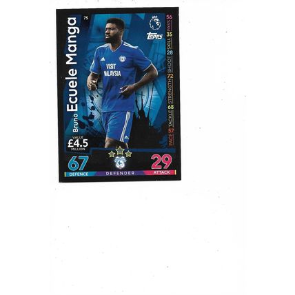 Match Attax 2018/19 75 Bruno Ecuele Manga Cardiff City FC