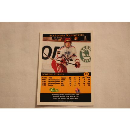 Alexander Karpovtsev 1994 Classic Pro Prospects NO. 19