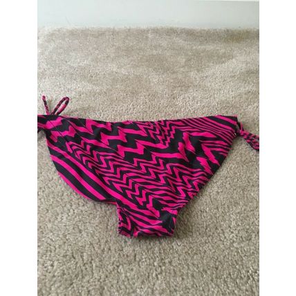 1 Pc George Women's Pink Black Print Swim Bikini Bottom Size XL