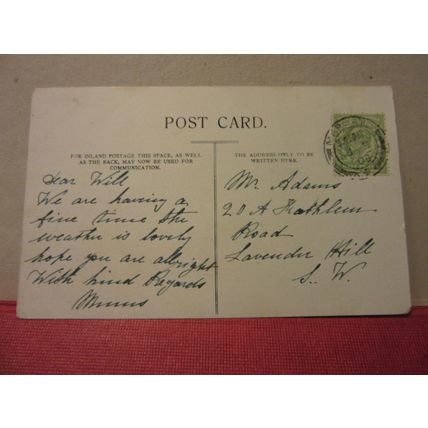 THE FORT STEPS and CLIFFS, MARGATE, Kent used antique postcard 1908 pm =