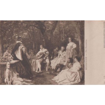 Meissonier The Decameron London Wallace Collection Old Gallery Painting Postcard