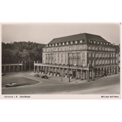 AK Karlsruhe Schlosshotel German Hotel Mint Real Photo Postcard