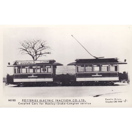 Potteries Electric Traction Hangle Stoke Langton Train Postcard