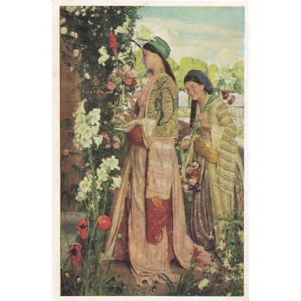 John Frederick Lewis Lilium Auratum Painting Postcard