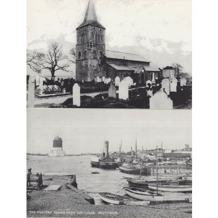 Southwick Mystery Tower WW2 Sussex & Victorian Church 2x Postcard s