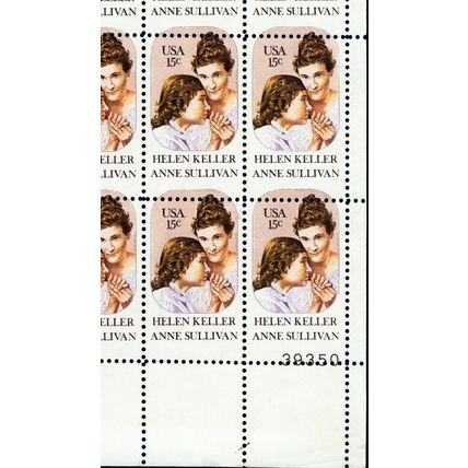 1824, MNH 15¢ Helen Keller Perf Shift Error Full Sheet of 50 Stamps Stuart Katz