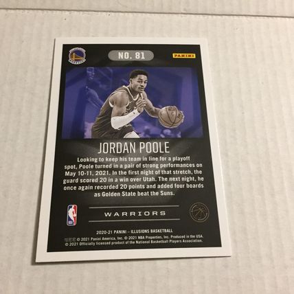 2020-21 Panini Illusions Basketball Golden State Warriors Jordon Poole Trading C