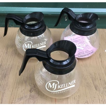 MJ Kellner Marquis GLASS COFFEE POT commercial carafe decanter server 64oz