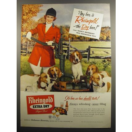 1955 Rheingold Beer Ad - Nancy Woodruff
