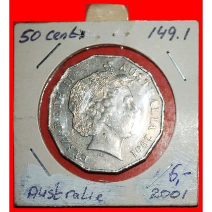 FEDERATION 1901: AUSTRALIA ★ 50 CENTS 2001 IN HOLDER! ★LOW START★NO RESERVE