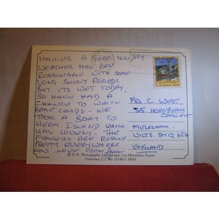 CASTLE CORNET, St. PETER PORT, GUERNSEY. used postcard 1998 pm #