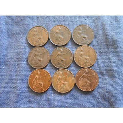 1902 1903 1904 1905 1906 1907 1908 1909 1910 FARTHINGS ( EDWARD .V11. )