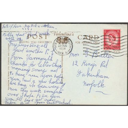 Plaice For A Good Time, Great Yarmouth, Norfolk, 1958 - Valentine's RP Postcard