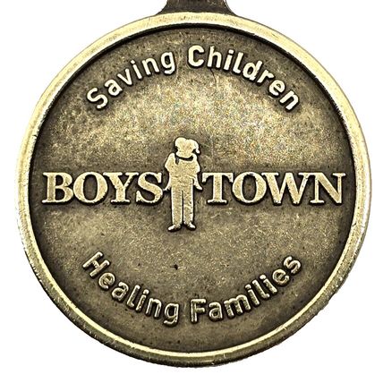 Boys Town Established 1917 Saving Children Healing Families Keychain Charm Fob