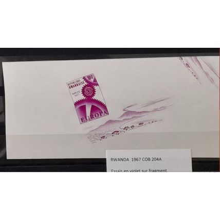 Rwanda 1967 COB Bl 8 Color proofs IMPERF ND Europa CEPT Naples Napoli exposition