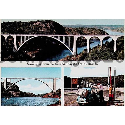 Swinesundsbron - Swedish Bridge, Postcard