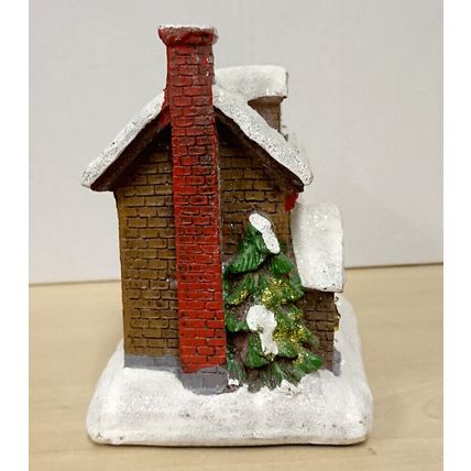 Miniature Snow Covered Light Colour Changing LED Christmas House Bakery Xmas