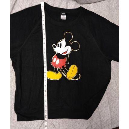 Disney Mickey Mouse Graphic Soft/Lightweight Sweatshirt Women's /Juniors' XL Blk
