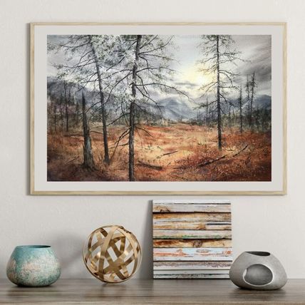 Forest Watercolor Painting Landscape