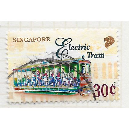 SINGAPORE 1997 TRANSPORT ELECTRIC TRAM CDS USED